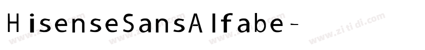 Hisense Sans Alfabe字体转换
